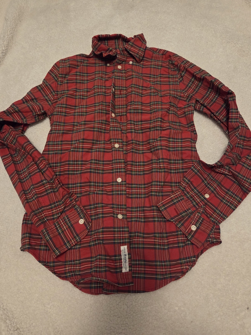 Saddlebred Red Plaid Long-Sleeve Button-Down Shirt